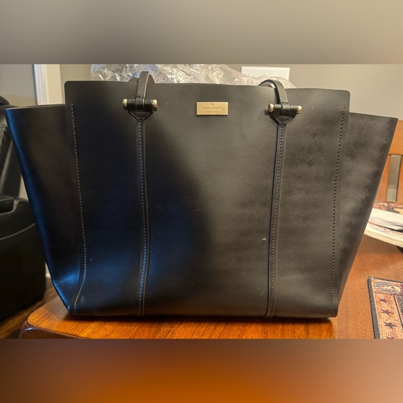 Kate Spade Black Leather Tote - Picture 1 of 9